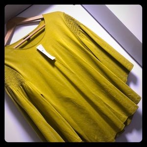 Ann Taylor Top; Chartreuse/yellow XL NWT
